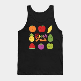 Happy Kawaii Fruit Shirt Cute Apple Banana Orange Watermelon Grape Tank Top